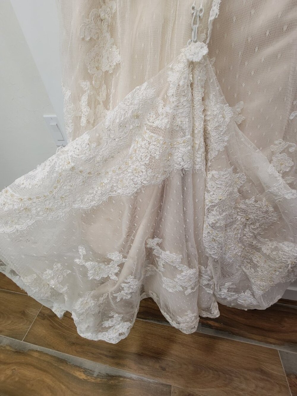 Casablanca Style 1900 Champagne Wedding Dress - Picture 11 of 15